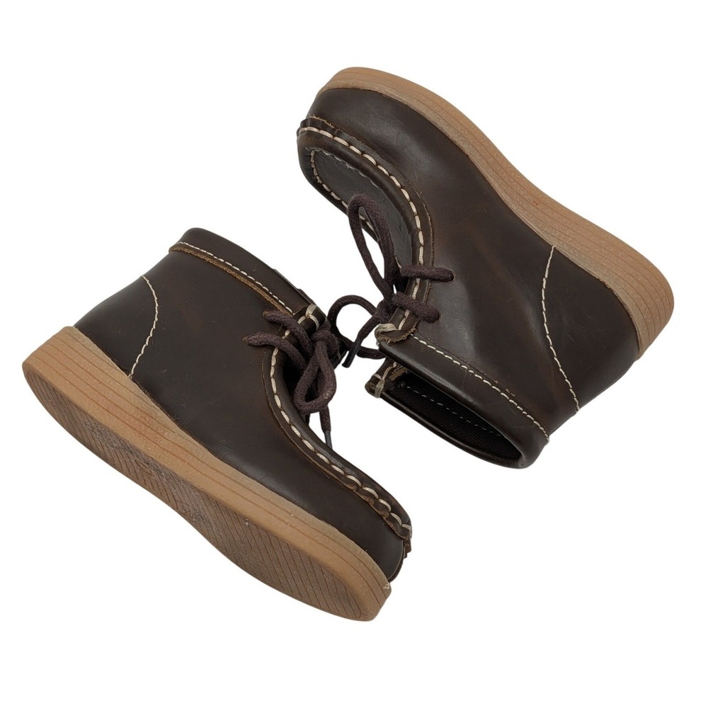 Mountain Creek Sammie Jr Toddler Brown Leather‎ Chukka Moc Toe Boots Size 7M